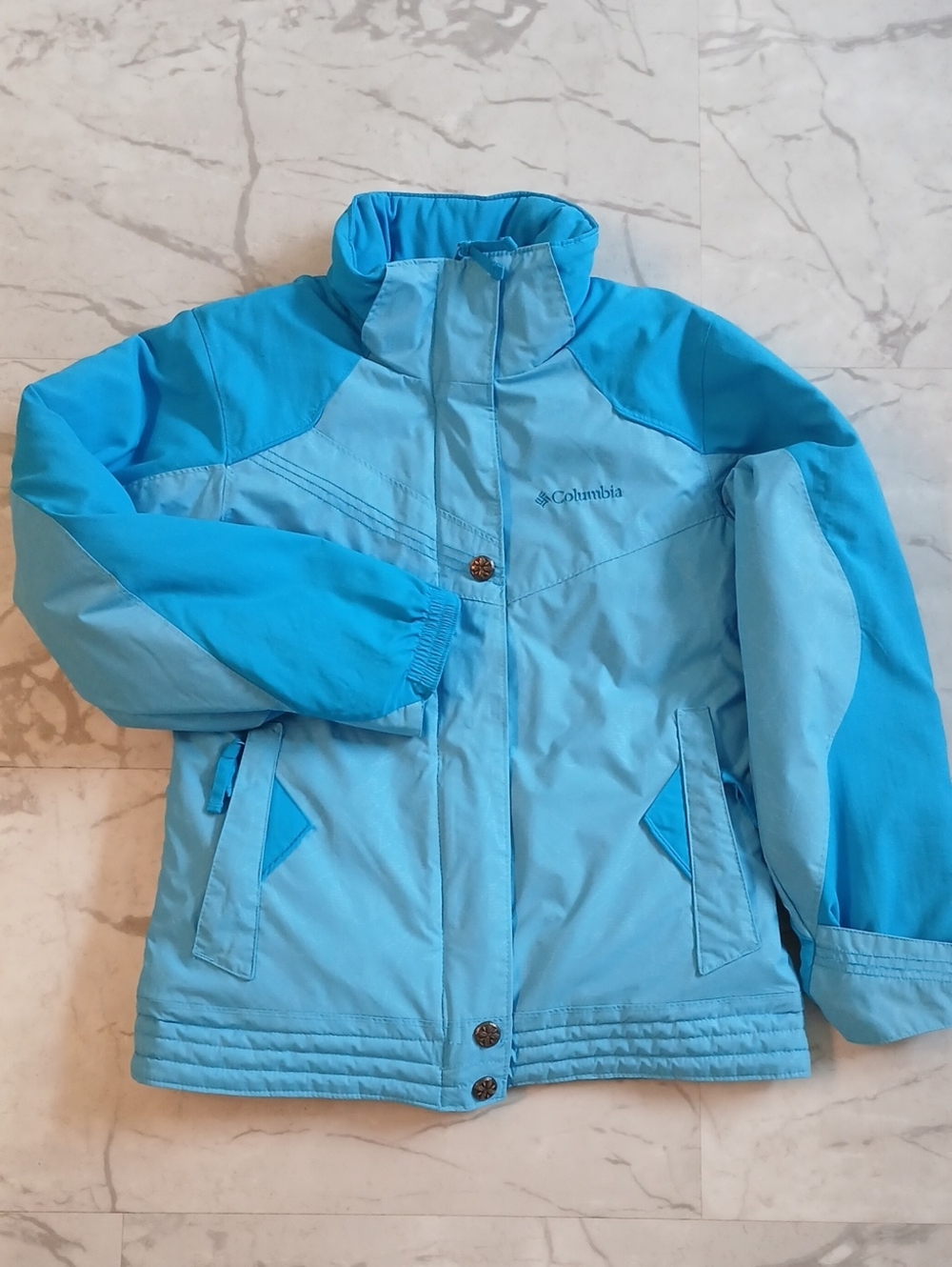 Columbia OmniShield 10/12 Youth Girl's Teal Ski Jacket